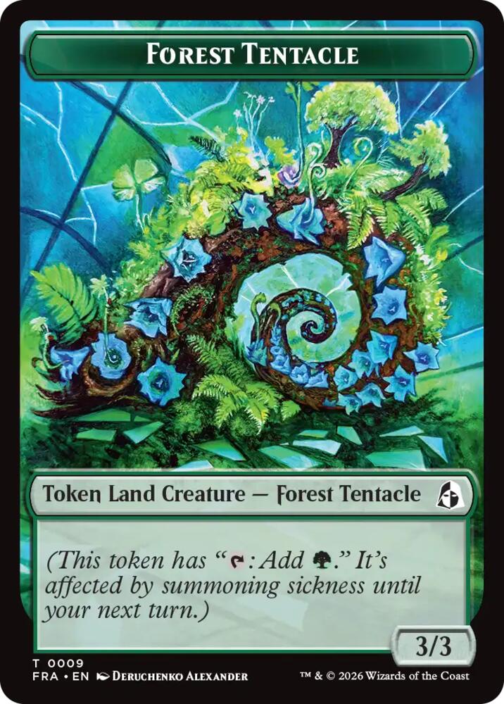 Forest Tentacle // Beast Double-Sided Token, Reality Fracture 9 // 8