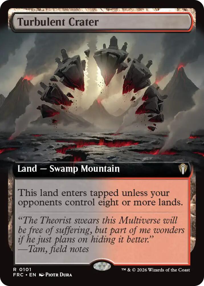 Turbulent Crater (Extended Art), Commander: Reality Fracture 101