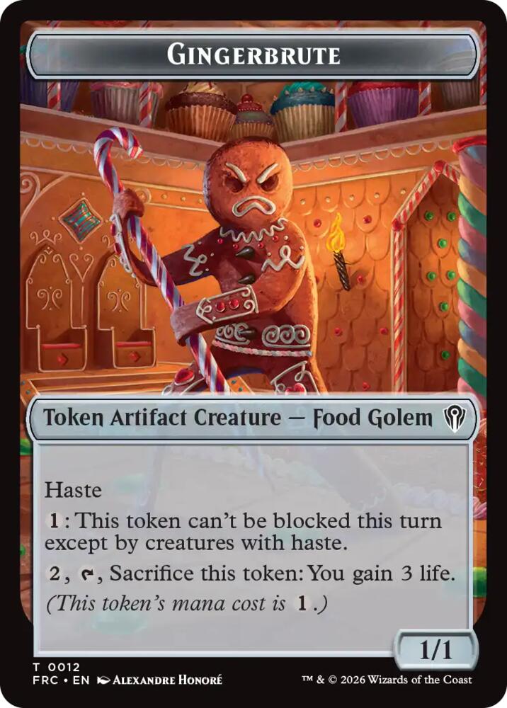Gingerbrute // Map Double-Sided Token, Commander: Reality Fracture 12 // 14