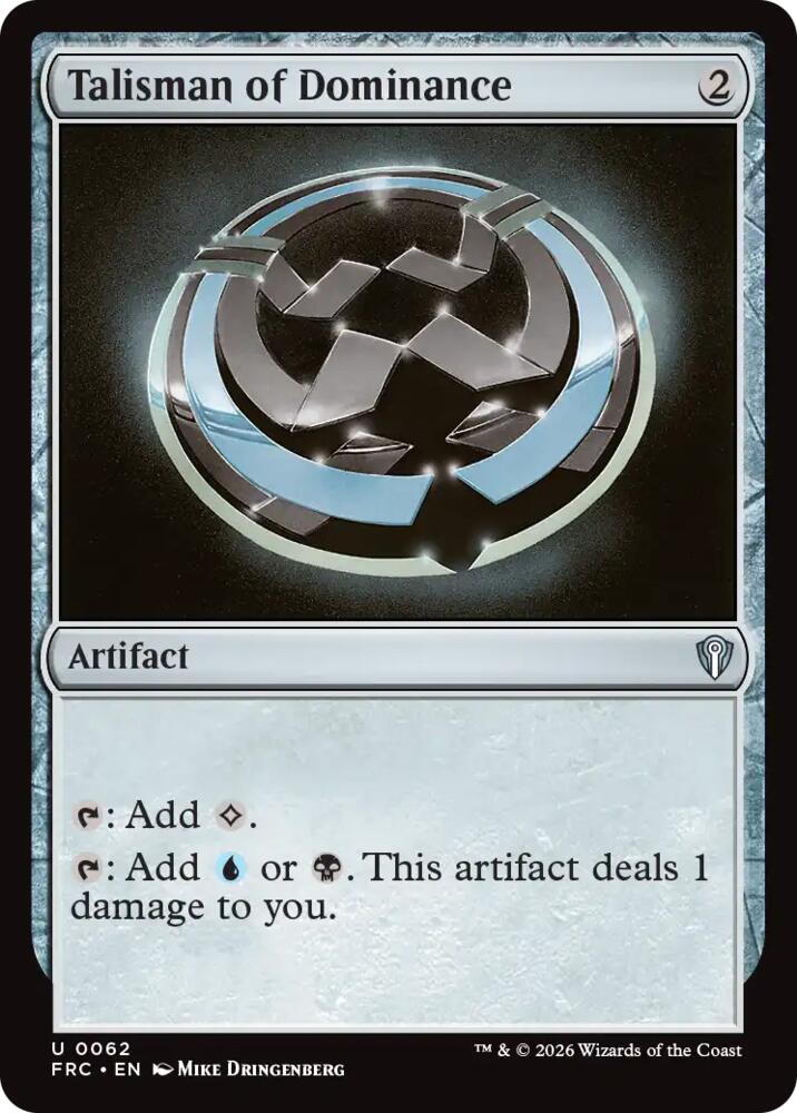 Talisman of Dominance, Commander: Reality Fracture 62