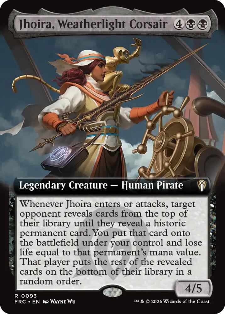 Jhoira, Weatherlight Corsair (Extended Art), Commander: Reality Fracture 93