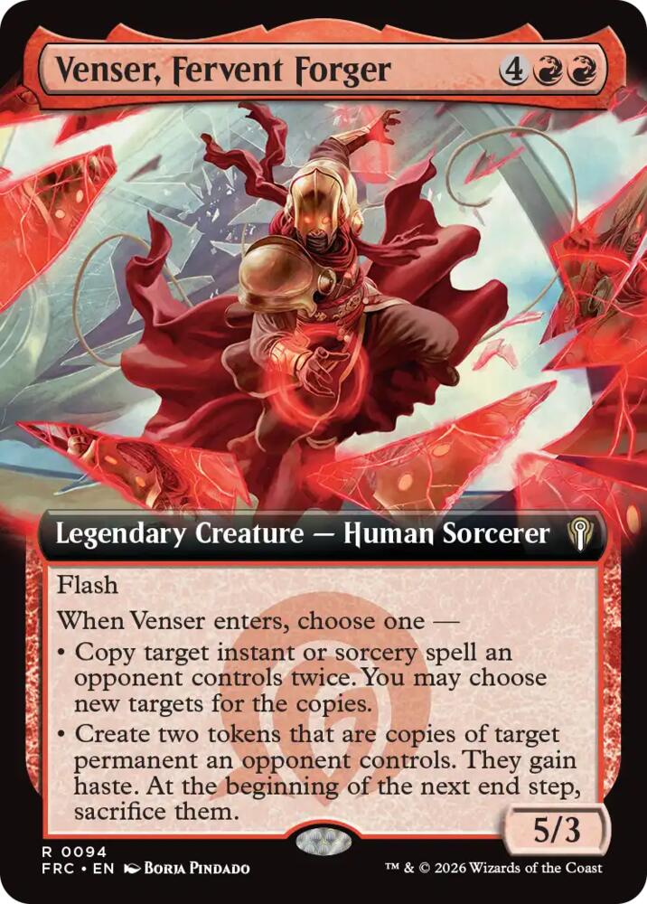 Venser, Fervent Forger (Extended Art), Commander: Reality Fracture 94