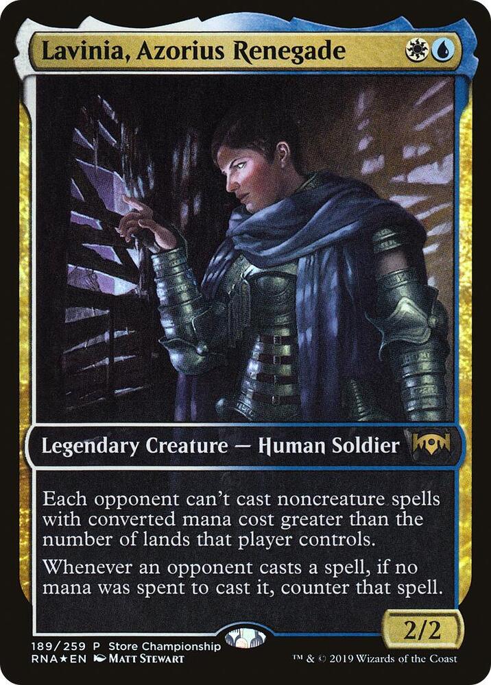 Lavinia, Azorius Renegade, Game Day & Store Championship Promos 189