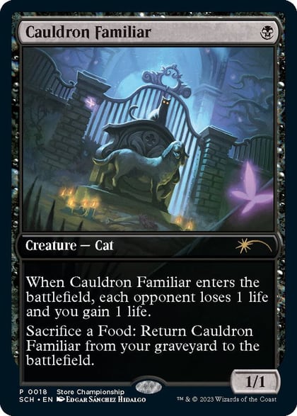 Cauldron Familiar, Game Day & Store Championship Promos 18