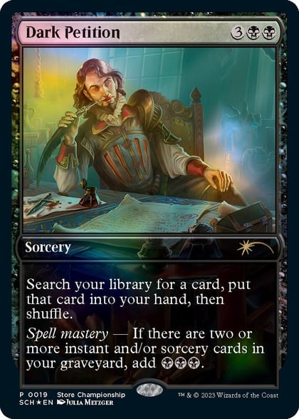 Dark Petition, Game Day & Store Championship Promos 19