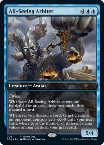 All-Seeing Arbiter, Game Day & Store Championship Promos 3