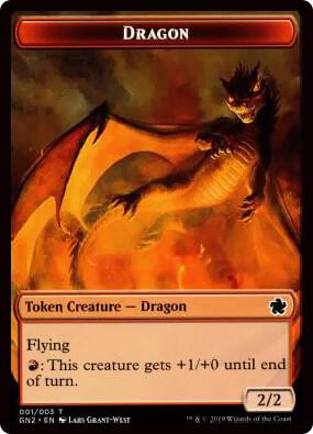 Dragon (001) // Zombie Double-Sided Token, Magic Game Night 2019 1 // 6