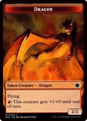 Dragon (001) // Zombie Double-Sided Token, Magic Game Night 2019 1 // 6