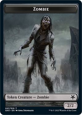 Zombie // Human Soldier Double-Sided Token, Magic Game Night: Free-For-All 7 // 2