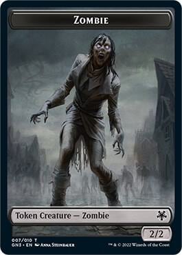 Zombie // Human Soldier Double-Sided Token, Magic Game Night: Free-For-All 7 // 2