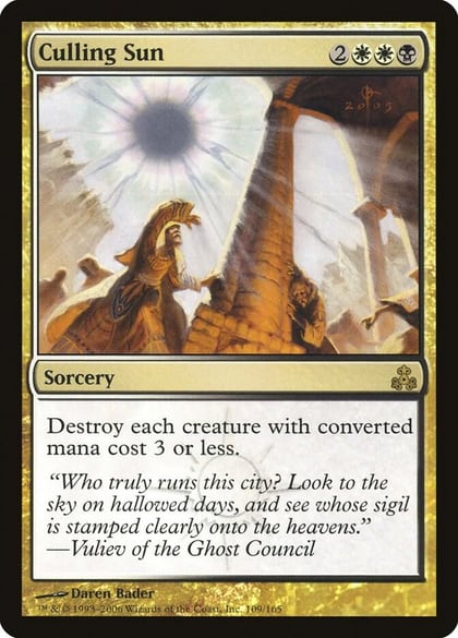 Culling Sun, Guildpact 109