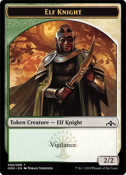 Elf Knight // Saproling Double-Sided Token, Guilds of Ravnica: Guild Kits 6 // 8
