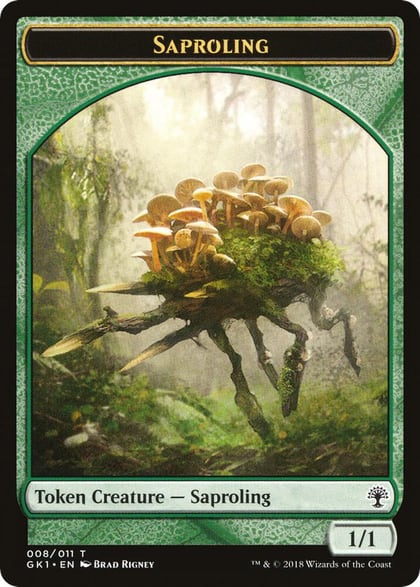 Saproling // Wurm Double-Sided Token, Guilds of Ravnica: Guild Kits 8 // 9
