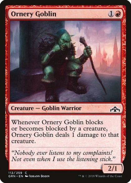 Ornery Goblin, Guilds of Ravnica 112