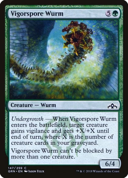Vigorspore Wurm, Guilds of Ravnica 147
