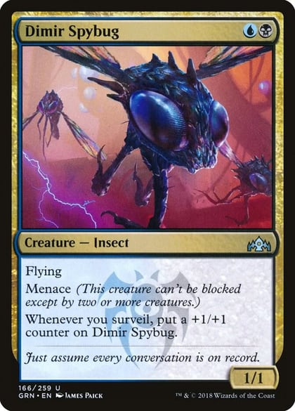 Dimir Spybug, Guilds of Ravnica 166