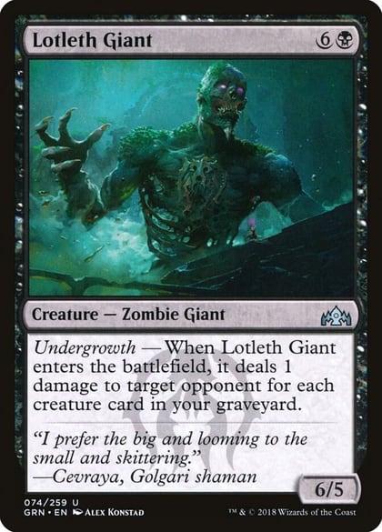 Lotleth Giant, Guilds of Ravnica 74