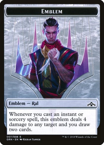 Emblem - Ral, Izzet Viceroy, Guilds of Ravnica 7