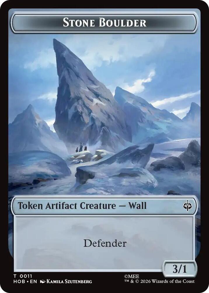 Stone Boulder // Bear Double-Sided Token, The Hobbit 11 // 7