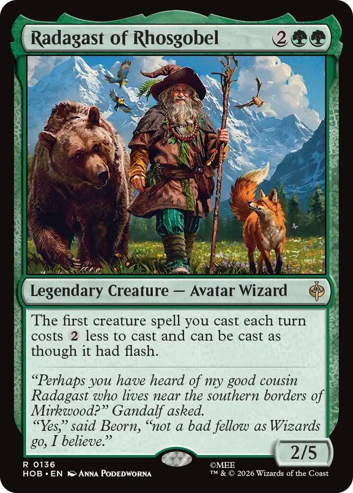Radagast of Rhosgobel, The Hobbit 136