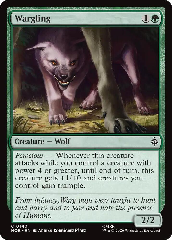Wargling, The Hobbit 140