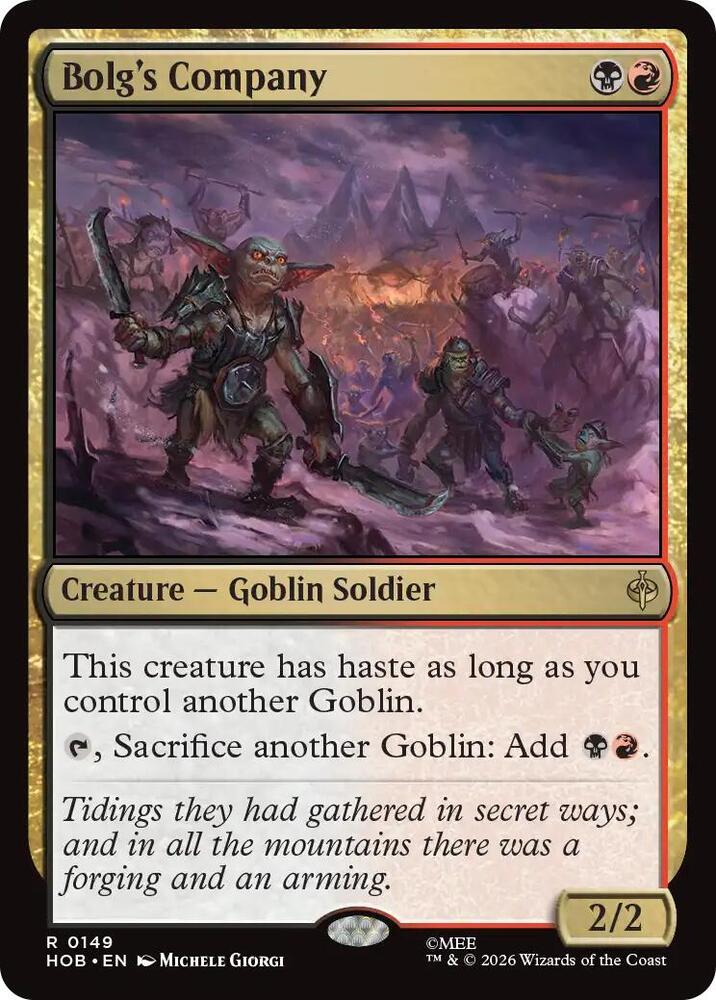 Bolg's Company, The Hobbit 149