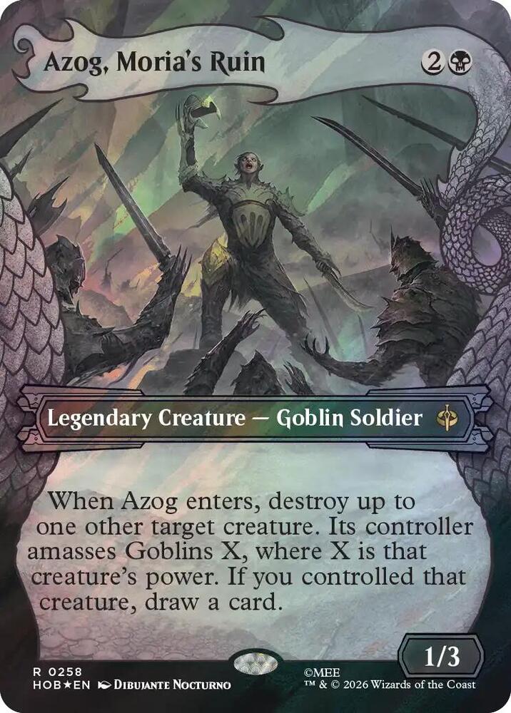 Azog, Moria's Ruin (Showcase) (Surge Foil), The Hobbit 258