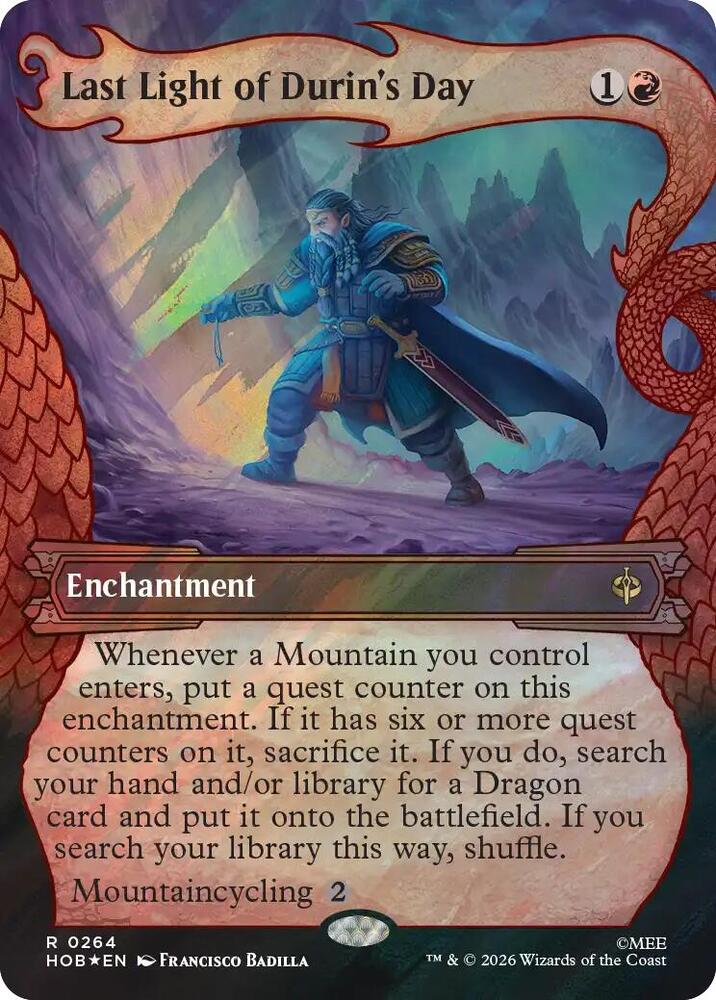 Last Light of Durin's Day (Showcase) (Surge Foil), The Hobbit 264