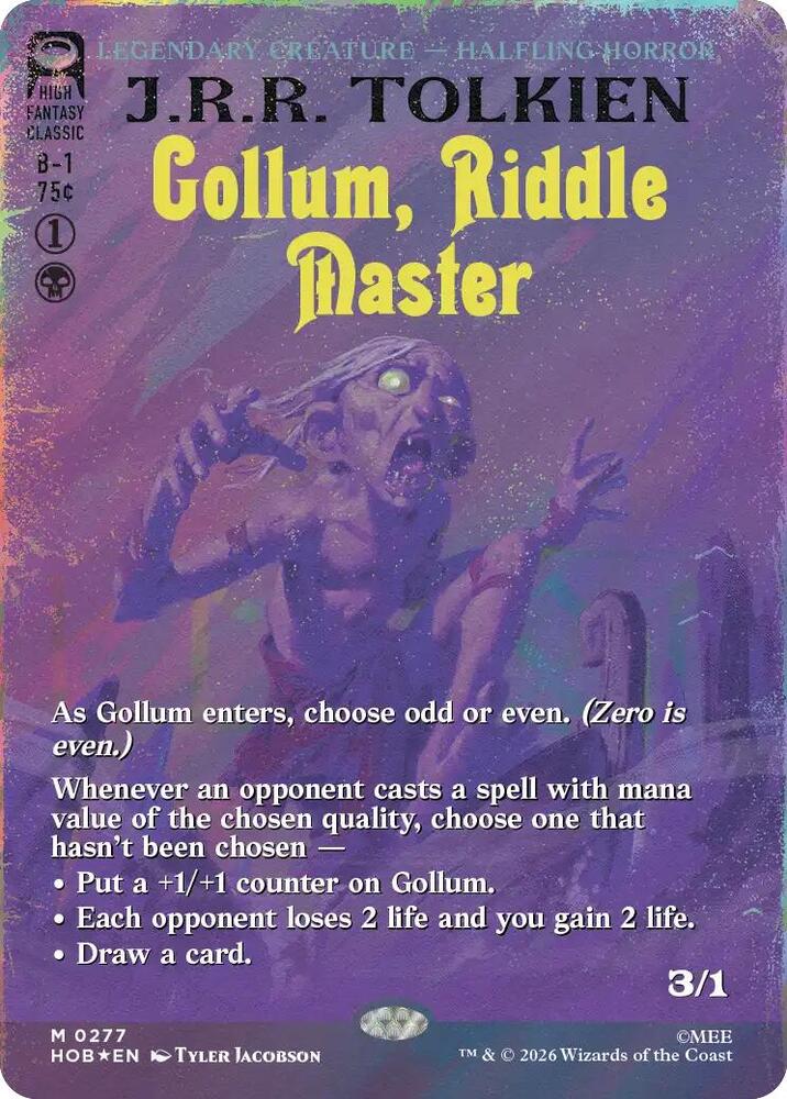 Gollum, Riddle Master (Borderless) (Surge Foil), The Hobbit 277