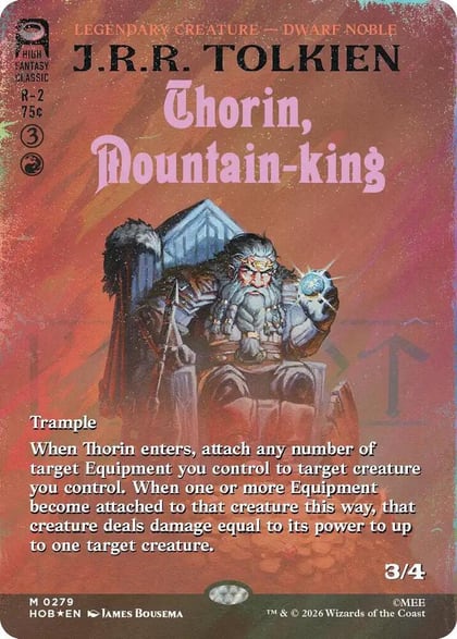 Thorin, Mountain-king (Borderless) (Surge Foil), The Hobbit 279