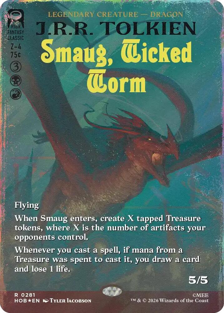 Smaug, Wicked Worm (Borderless) (Surge Foil), The Hobbit 281