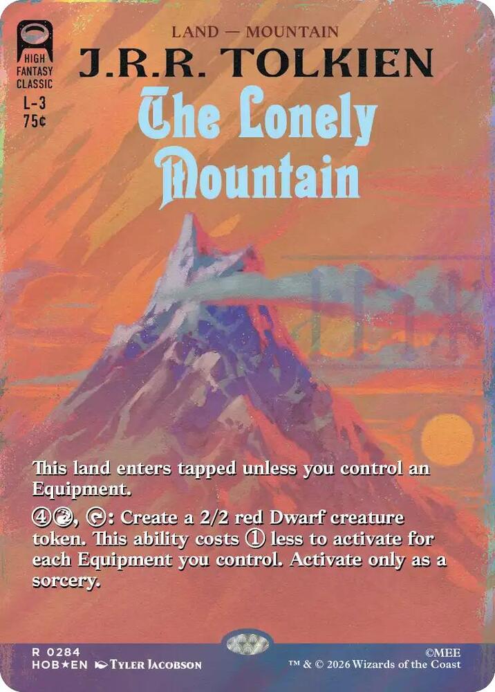 The Lonely Mountain (Borderless) (Surge Foil), The Hobbit 284