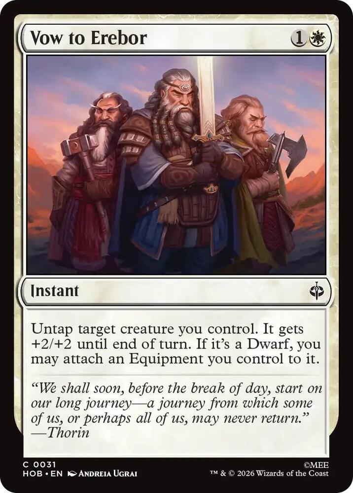 Vow to Erebor, The Hobbit 31