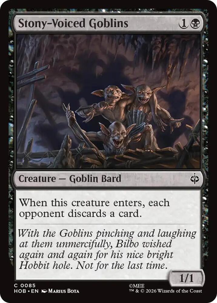 Stony-Voiced Goblins, The Hobbit 85