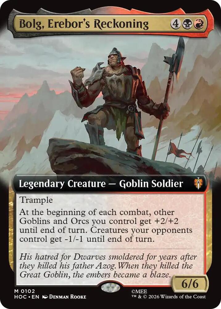 Bolg, Erebor's Reckoning (Extended Art), The Hobbit: Eternal-Legal 102
