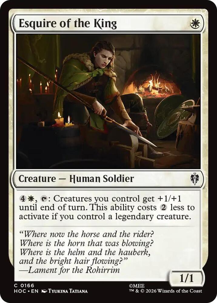 Esquire of the King, The Hobbit: Eternal-Legal 166