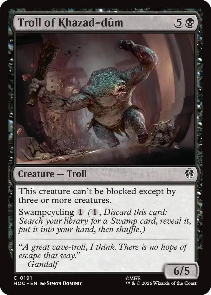 Troll of Khazad-dum, The Hobbit: Eternal-Legal 191