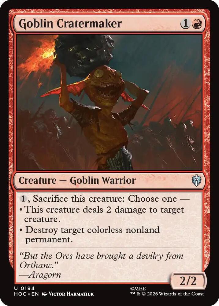 Goblin Cratermaker, The Hobbit: Eternal-Legal 194