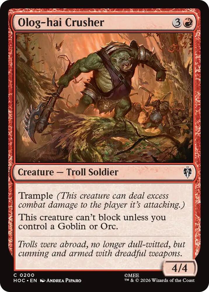 Olog-hai Crusher, The Hobbit: Eternal-Legal 200