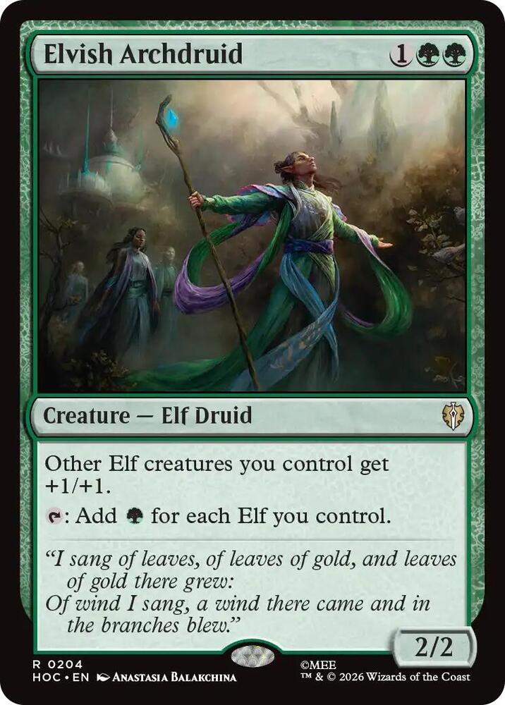 Elvish Archdruid, The Hobbit: Eternal-Legal 204