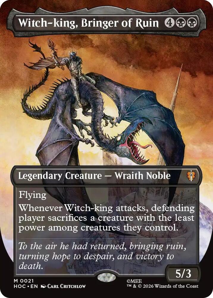 Witch-king, Bringer of Ruin (Borderless), The Hobbit: Eternal-Legal 21