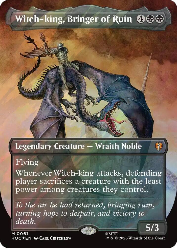 Witch-king, Bringer of Ruin (Borderless) (Surge Foil), The Hobbit: Eternal-Legal 61
