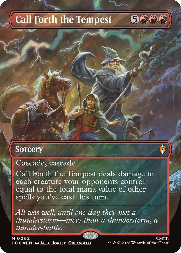Call Forth the Tempest (Borderless) (Surge Foil), The Hobbit: Eternal-Legal 62