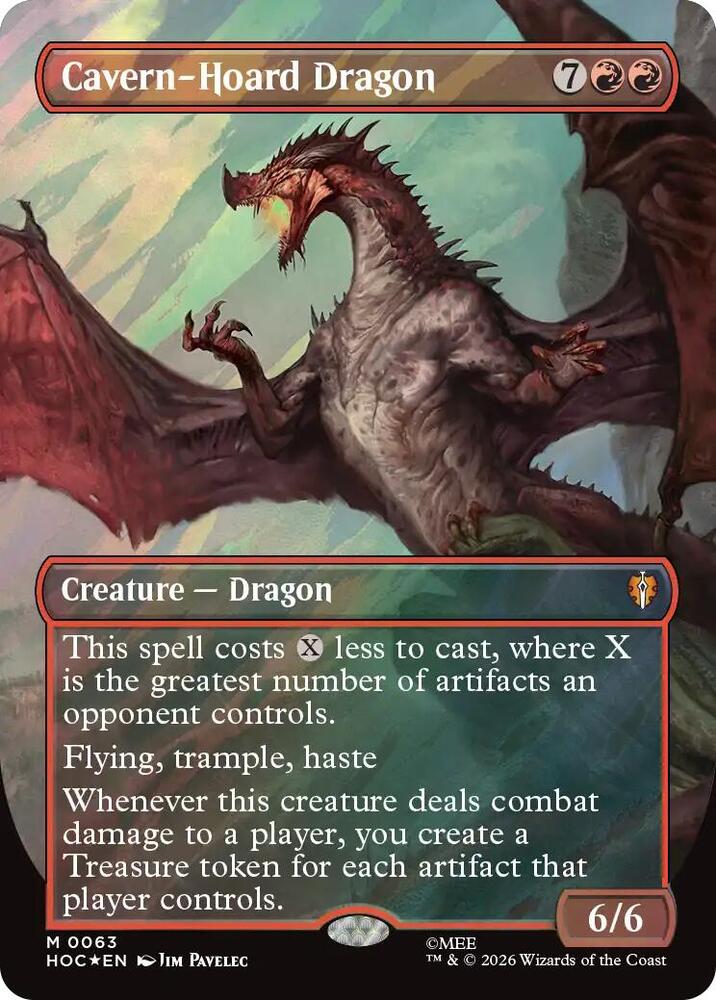 Cavern-Hoard Dragon (Borderless) (Surge Foil), The Hobbit: Eternal-Legal 63