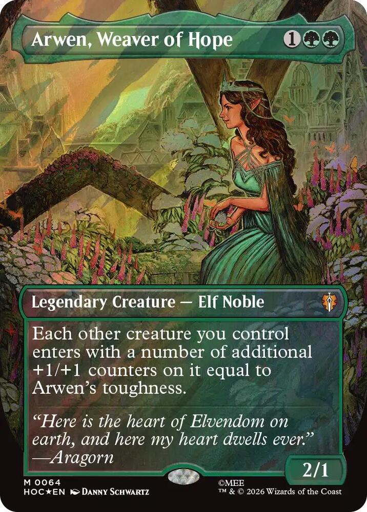 Arwen, Weaver of Hope (Borderless) (Surge Foil), The Hobbit: Eternal-Legal 64