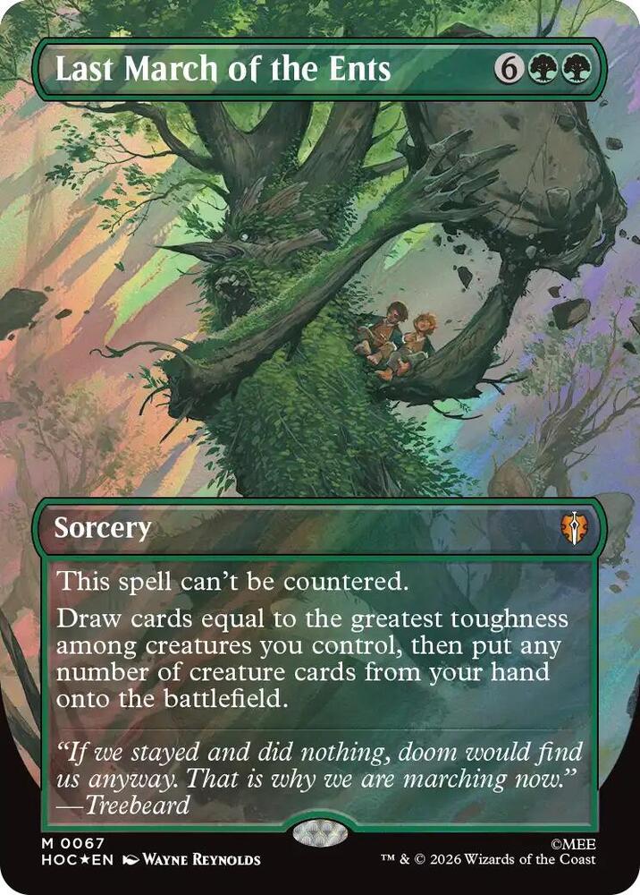 Last March of the Ents (Borderless) (Surge Foil), The Hobbit: Eternal-Legal 67