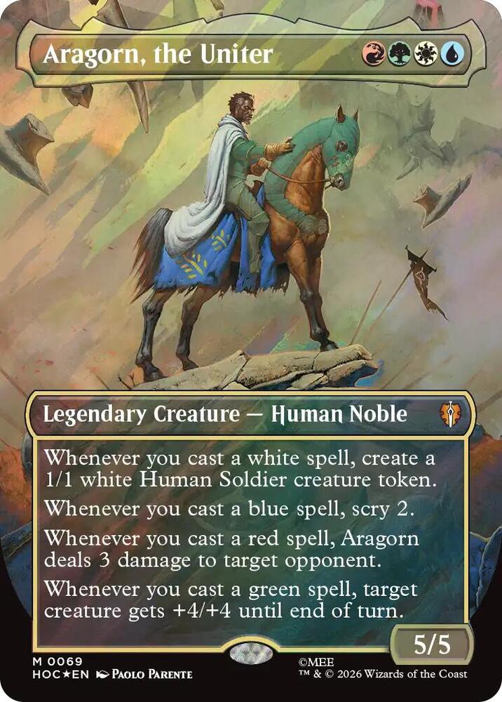 Aragorn, the Uniter (Borderless) (Surge Foil), The Hobbit: Eternal-Legal 69