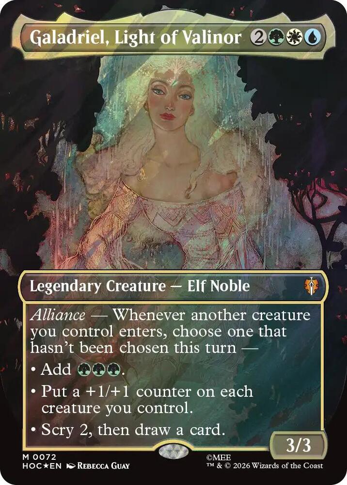 Galadriel, Light of Valinor (Borderless) (Surge Foil), The Hobbit: Eternal-Legal 72