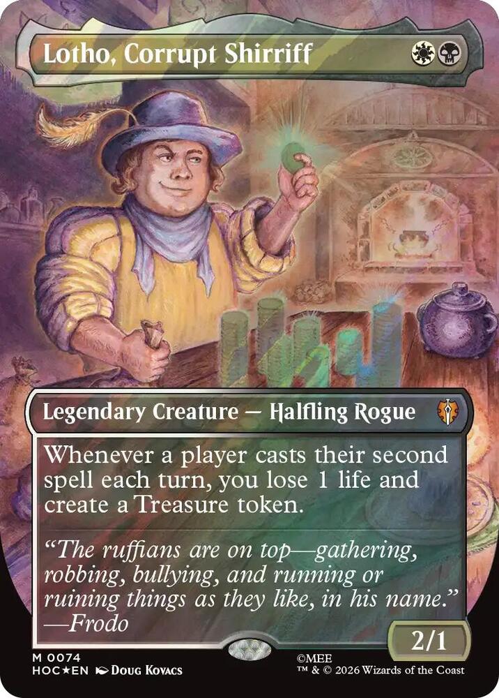 Lotho, Corrupt Shirriff (Borderless) (Surge Foil), The Hobbit: Eternal-Legal 74