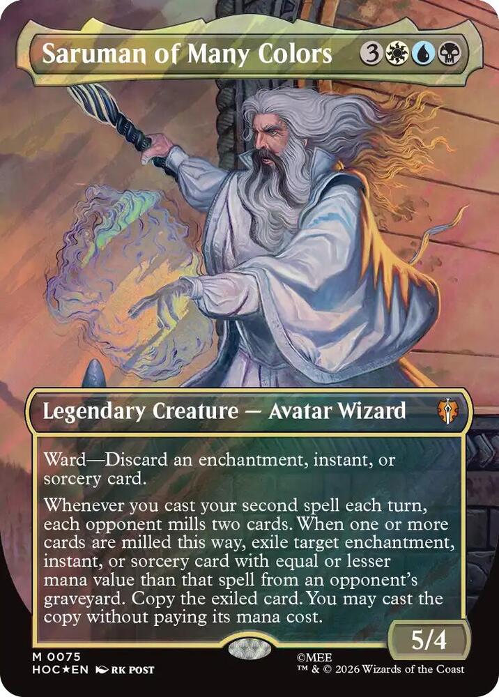 Saruman of Many Colors (Borderless) (Surge Foil), The Hobbit: Eternal-Legal 75